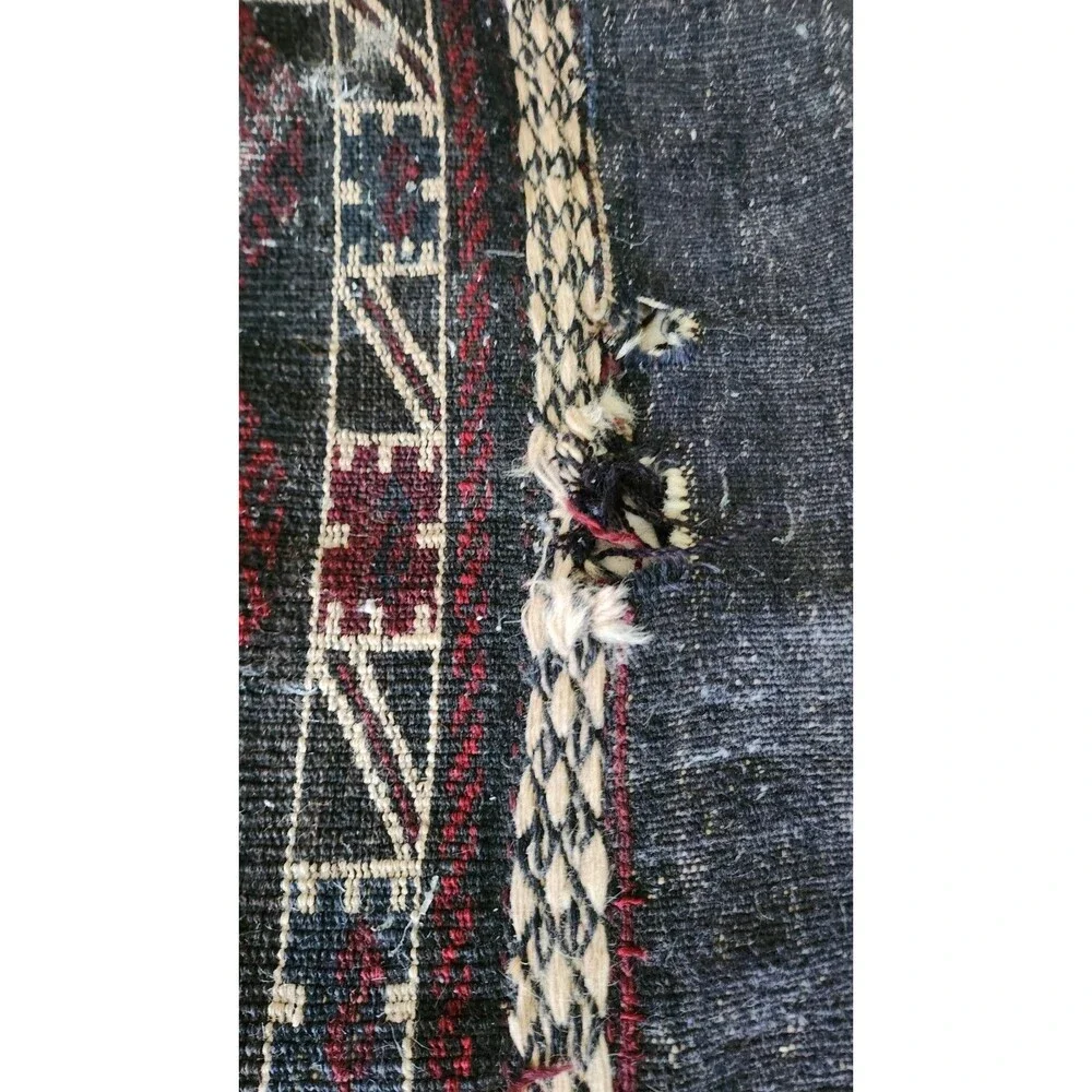 Antique Hand Knotted Wool Khorjin Double Saddlebag Tribal Rug 56x31.5